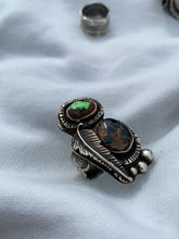 Load image into Gallery viewer, Feathered Ring - Turquoise
